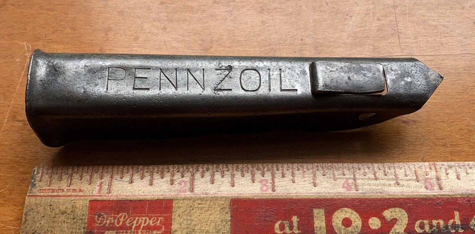 Vintage Pennzoil Oil Can Opener Gas Station Advertising Spout