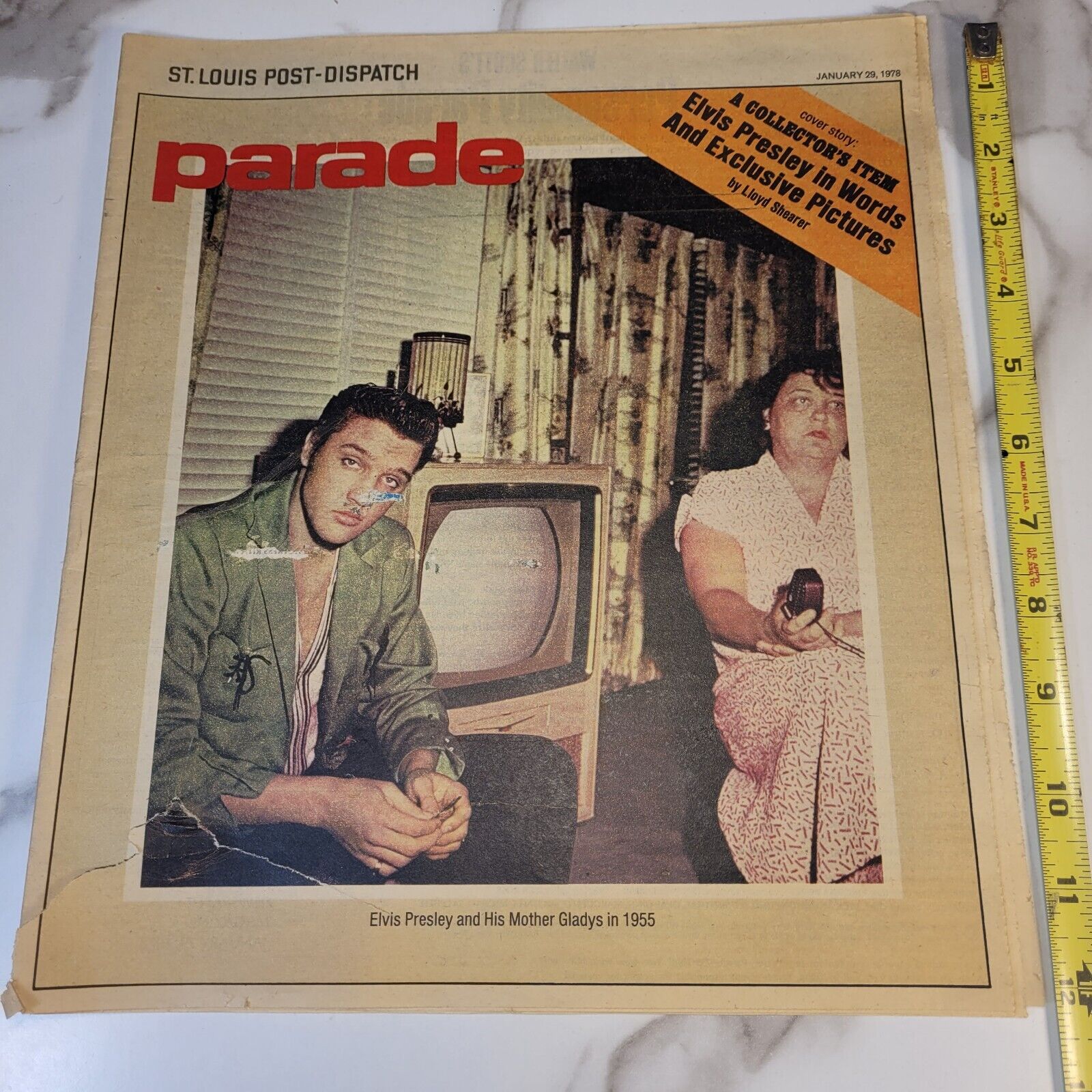 Jan. 29 1978 St Louis Post-Dispatch TV Magazine (Elvis Presley & Mother Gladys)