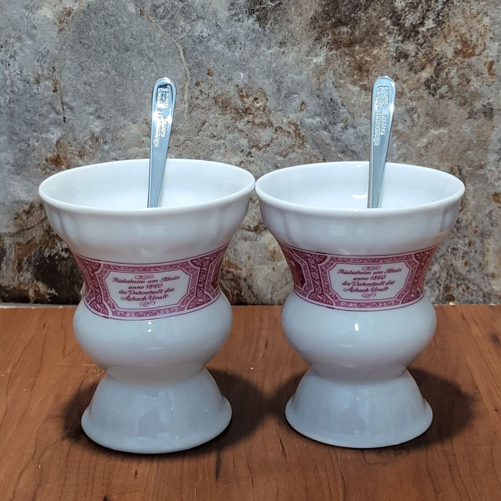 Rastal Grenzhausen German Footed Pedestal Red Porcelain Coffee Cup