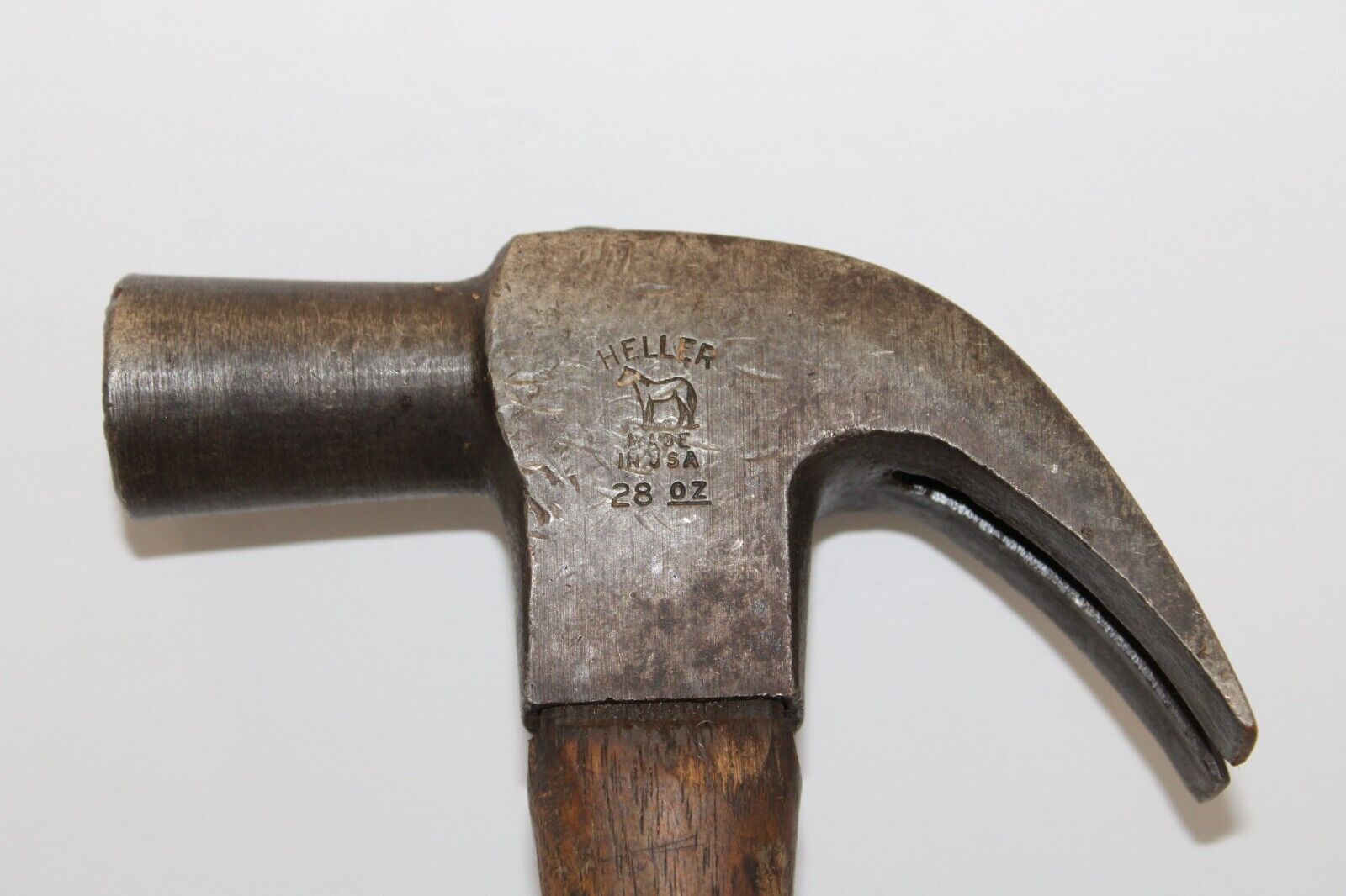 Vintage Heller 28 oz. Claw Hammer with Horse Logo.