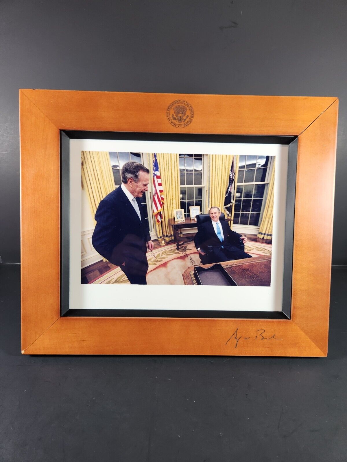 George W. Bush And George H. Bush Photograph