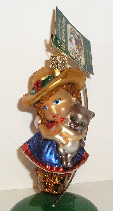 2010 - LIL\' COWGIRL - OLD WORLD CHRISTMAS BLOWN GLASS ORNAMENT - NEW W/TAG