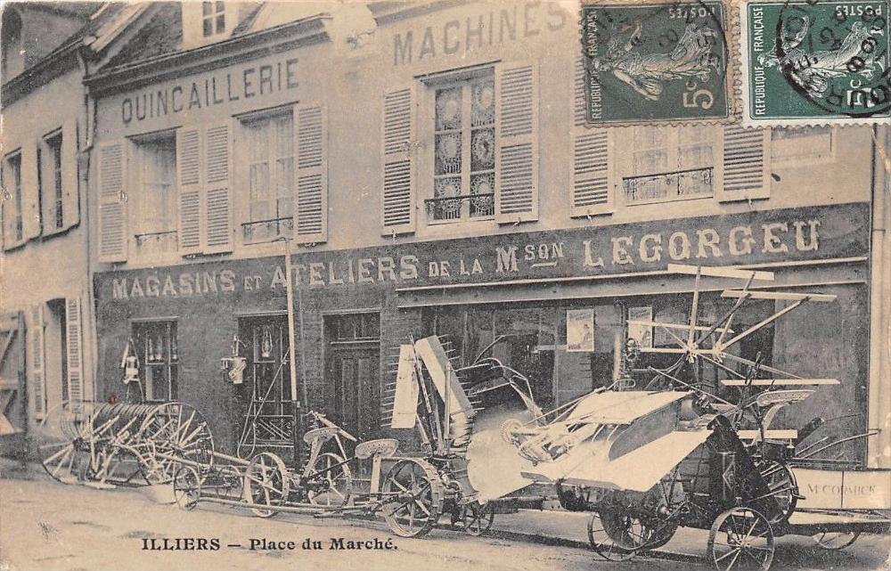 CPA 28 ILLIERS PLACE DU MARCH (LEGORGEU HOUSE STORE AGRICULTURAL MACHINES