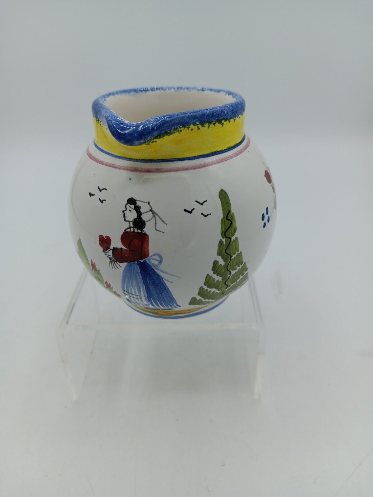  Henriot Quimper Hand Painted  Creamer Made In France