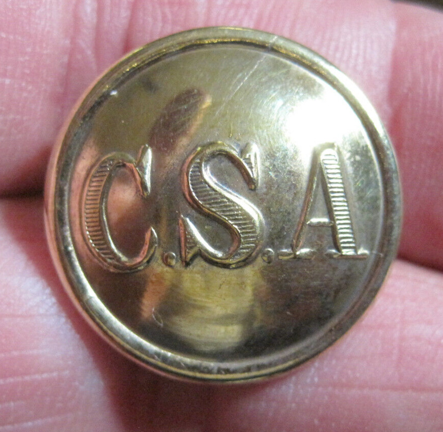Original Non-Dug Civil War Confederate CSA Coat Button