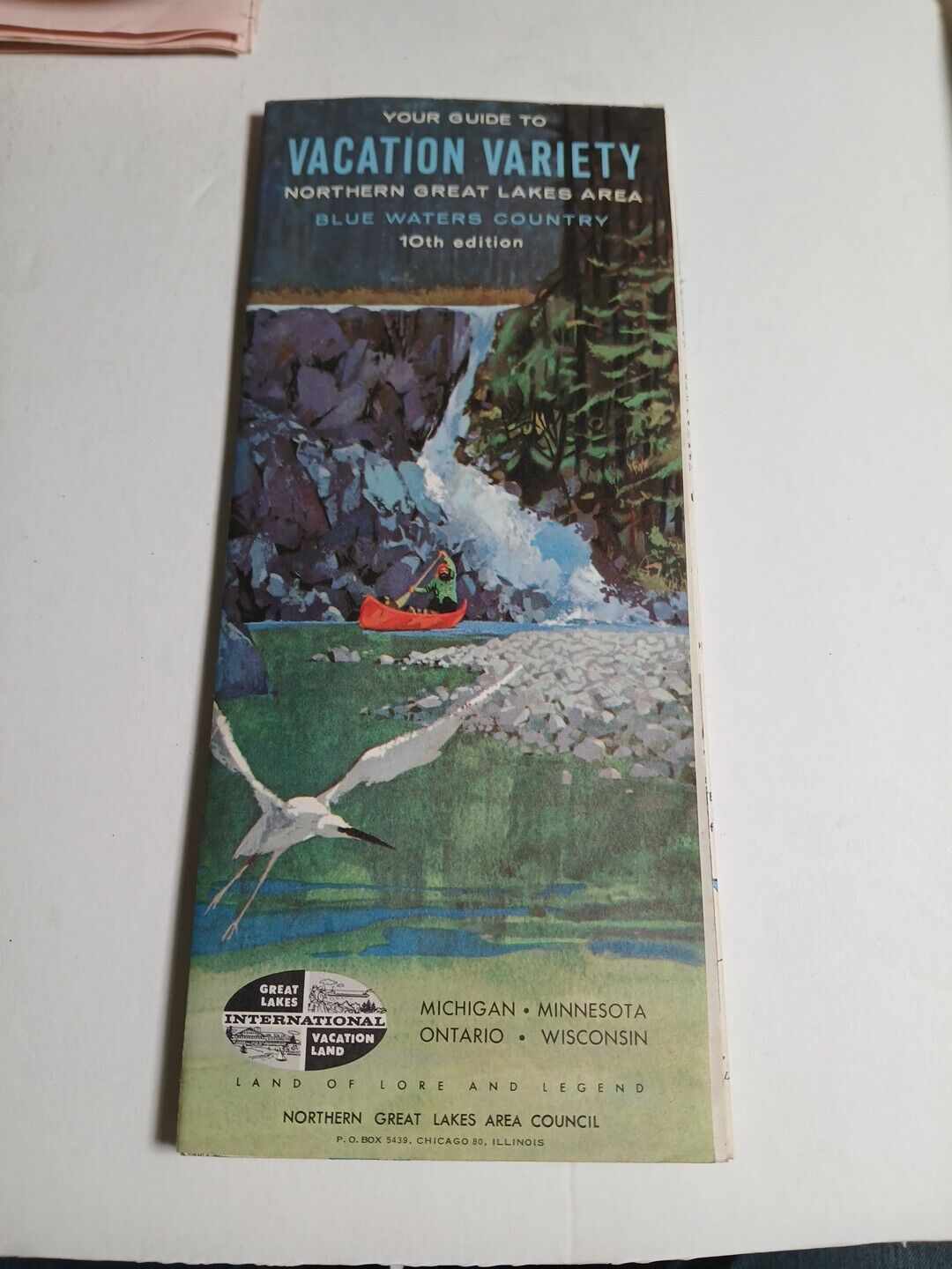 1965 Vacation Variety Northern Great Lakes Area Map