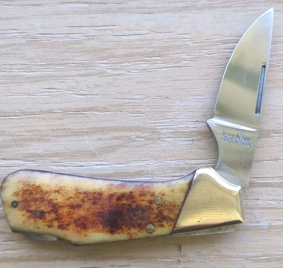 Kershaw VINTAGE  2105 By Kai Japan Knife Excellent Bone Handle 