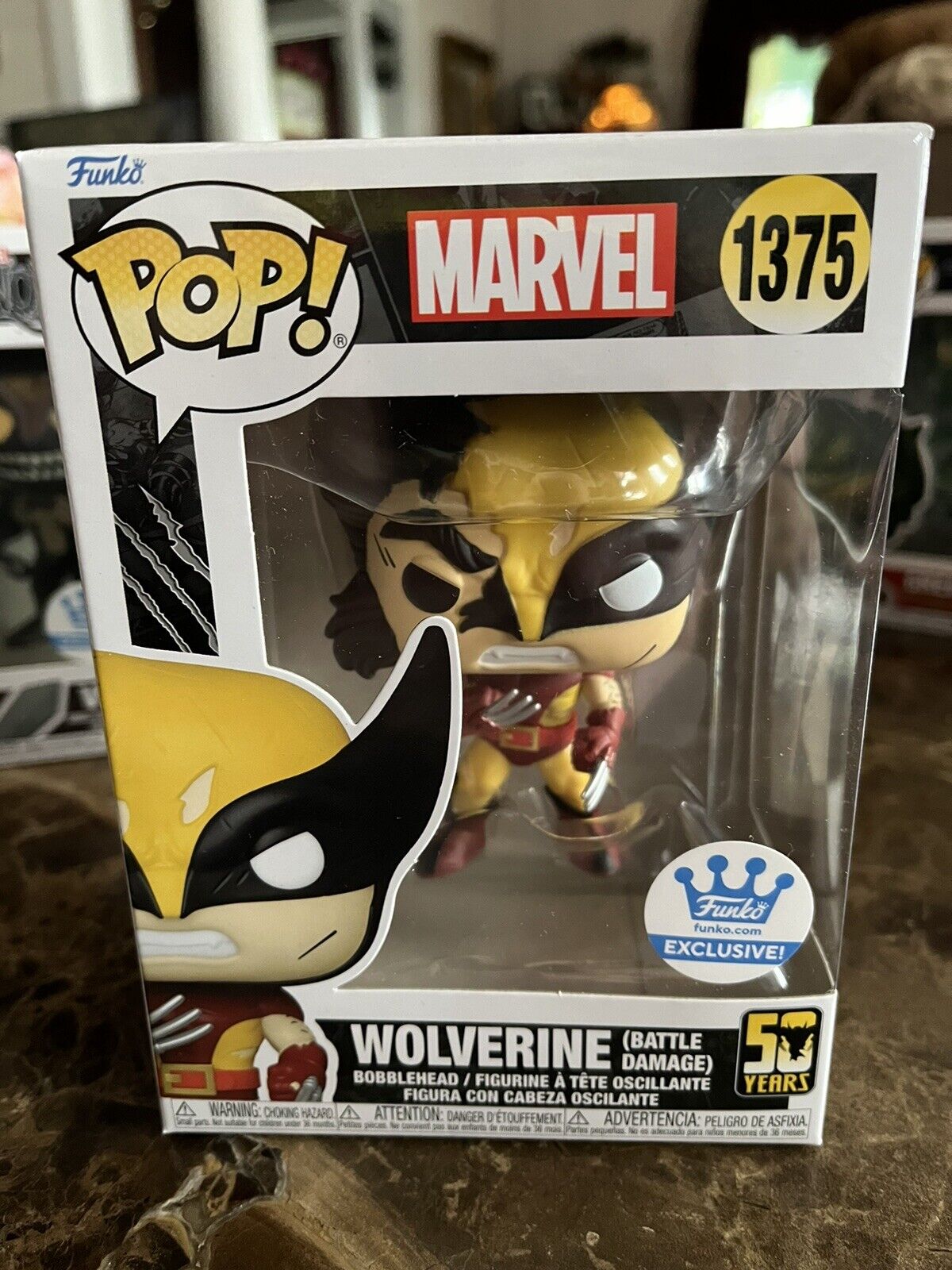 Funko Pop Wolverine Battle Damage Marvel 50yr Exclusive With Protector 🔥