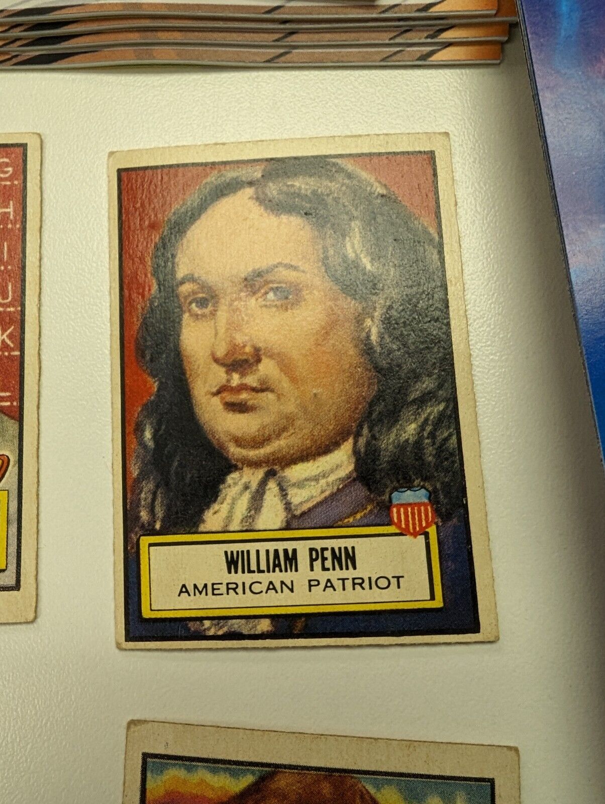 1952 Topps Look n See William Penn card #77 EX condition No creases
