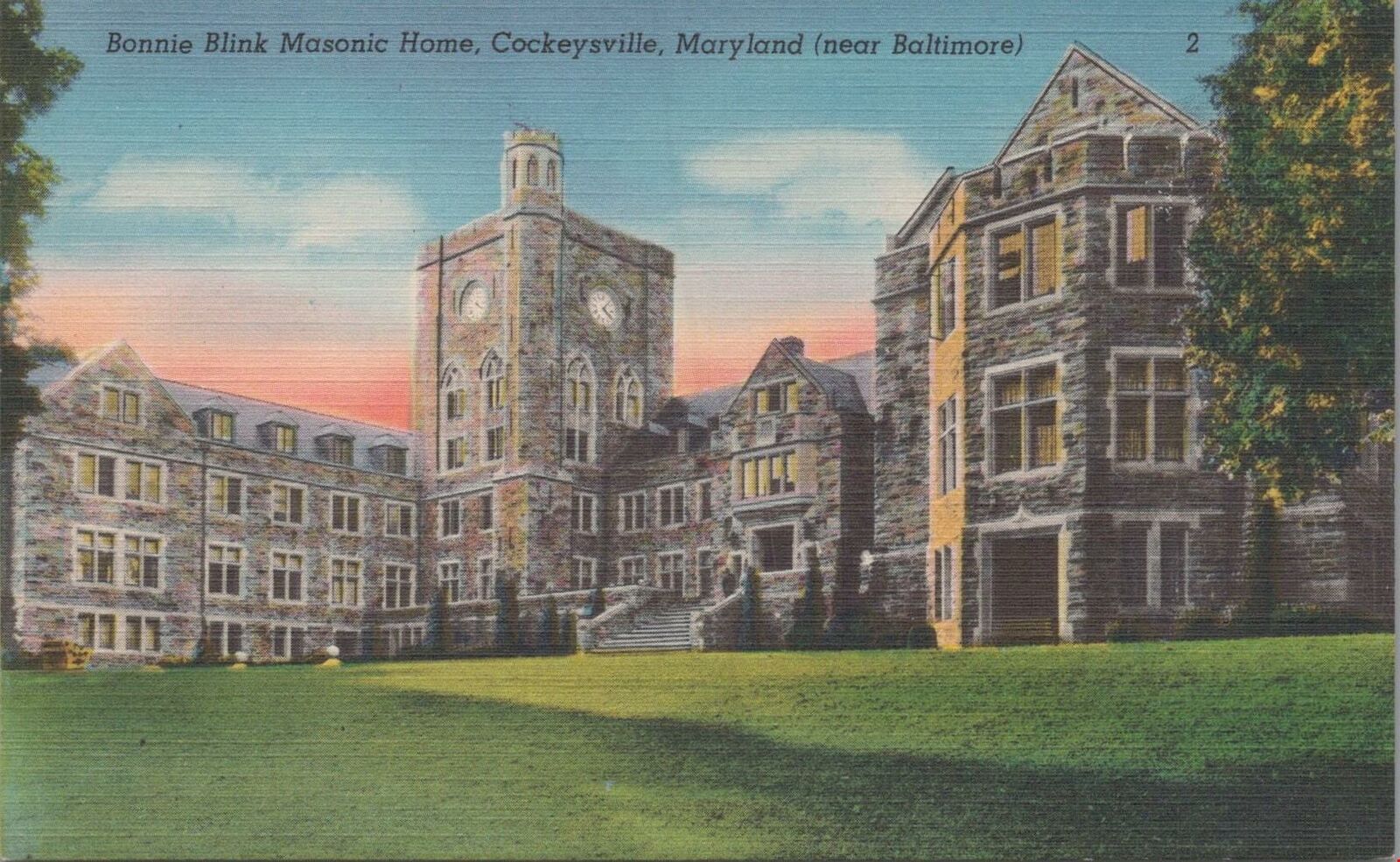 Postcard Bonnie Blink Masonic Home Cockeysville Maryland Near Baltimore 
