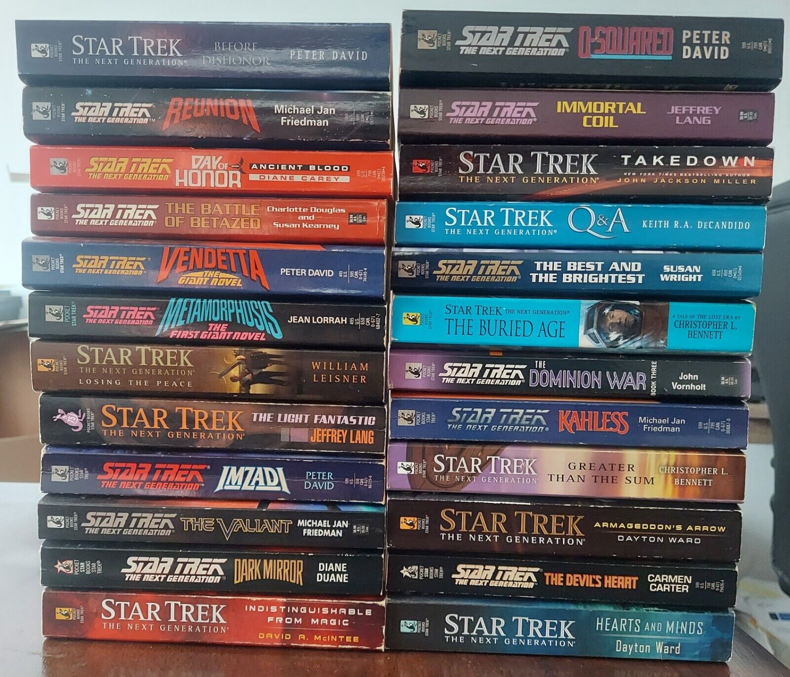 Mixed Assorted Lot of 24 Star Trek The Next Generation TNG Novels