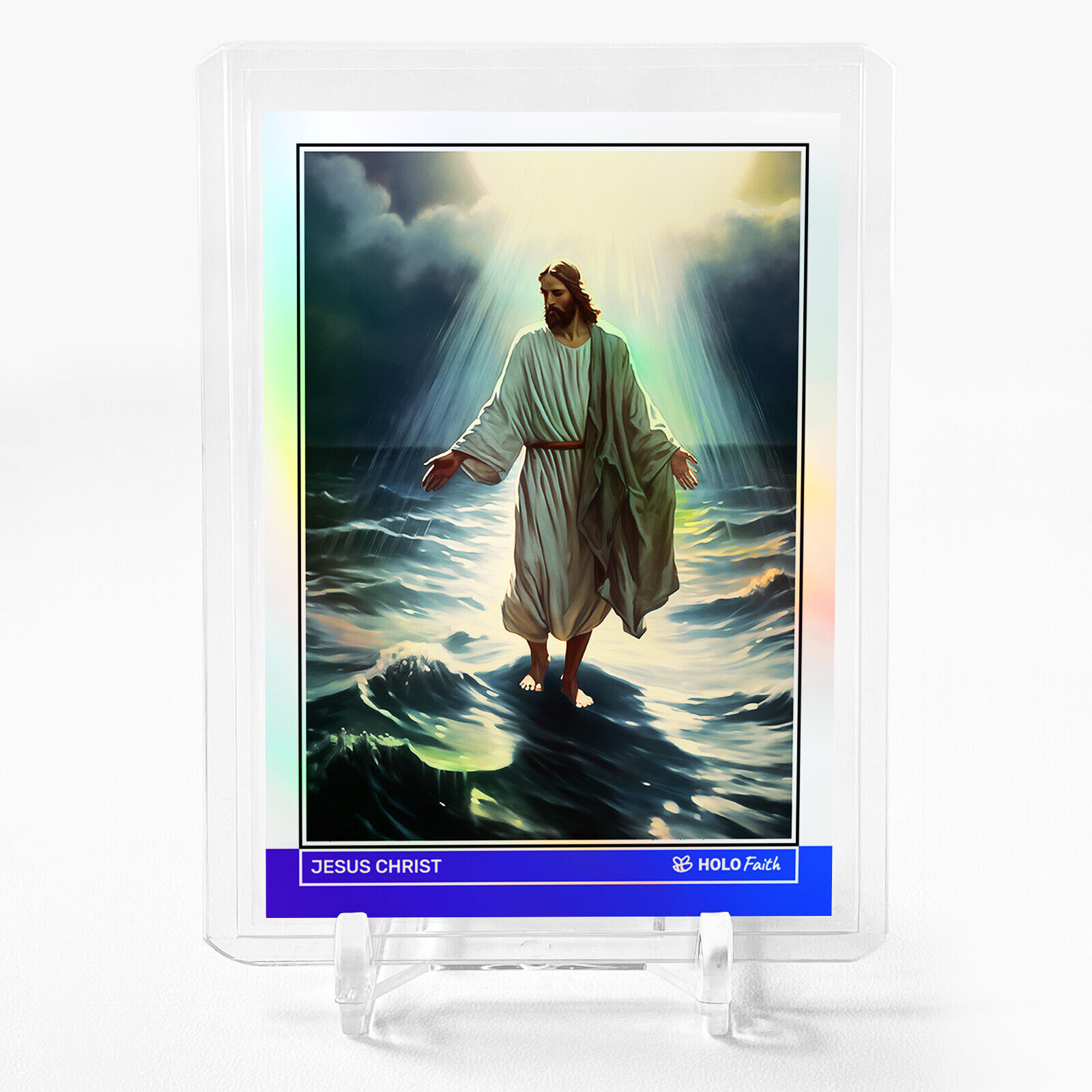 JESUS CHRIST Walking on Water Card 2024 GleeBeeCo Holo Faith #JSWL STUNNING