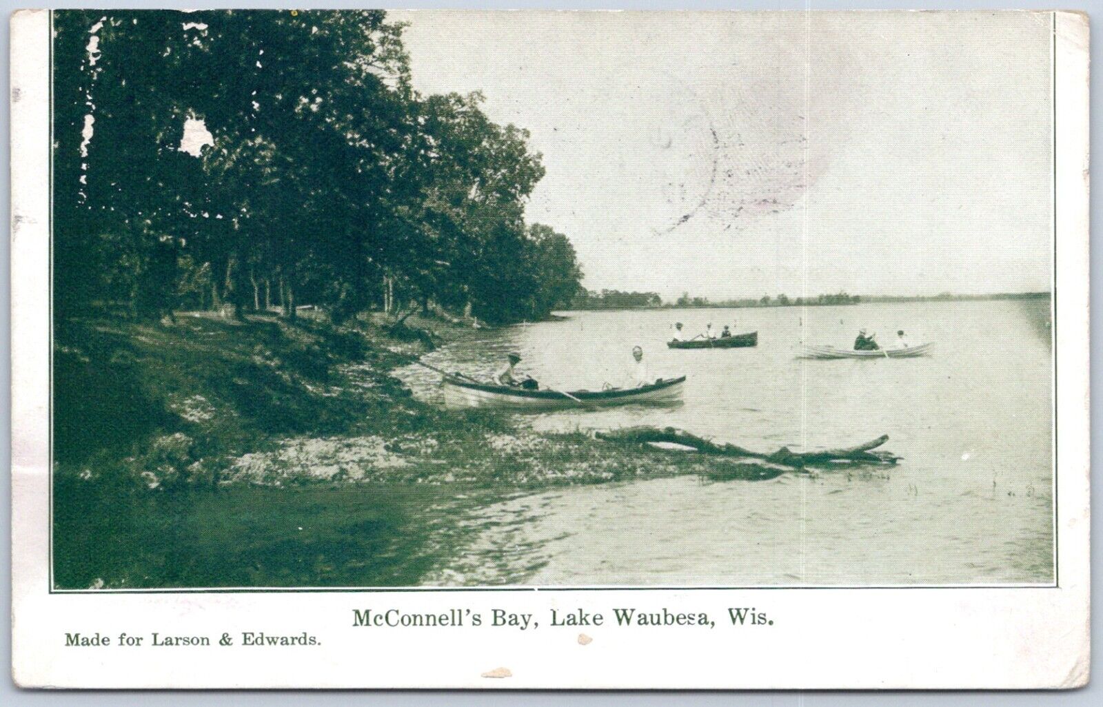 Postcard WI McFarland Wisconsin Lake Waubesa McConnells Bay Dane County WI12