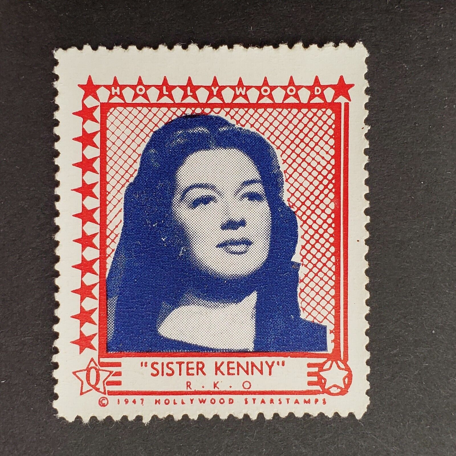Rosalind Russell Sister Kenny 1947 Hollywood Screen Movie Stars Stamp Card