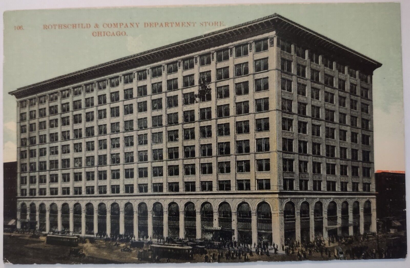 Vintage Postcard Rothschild and Co. Department Store Chicago Illinois AA37