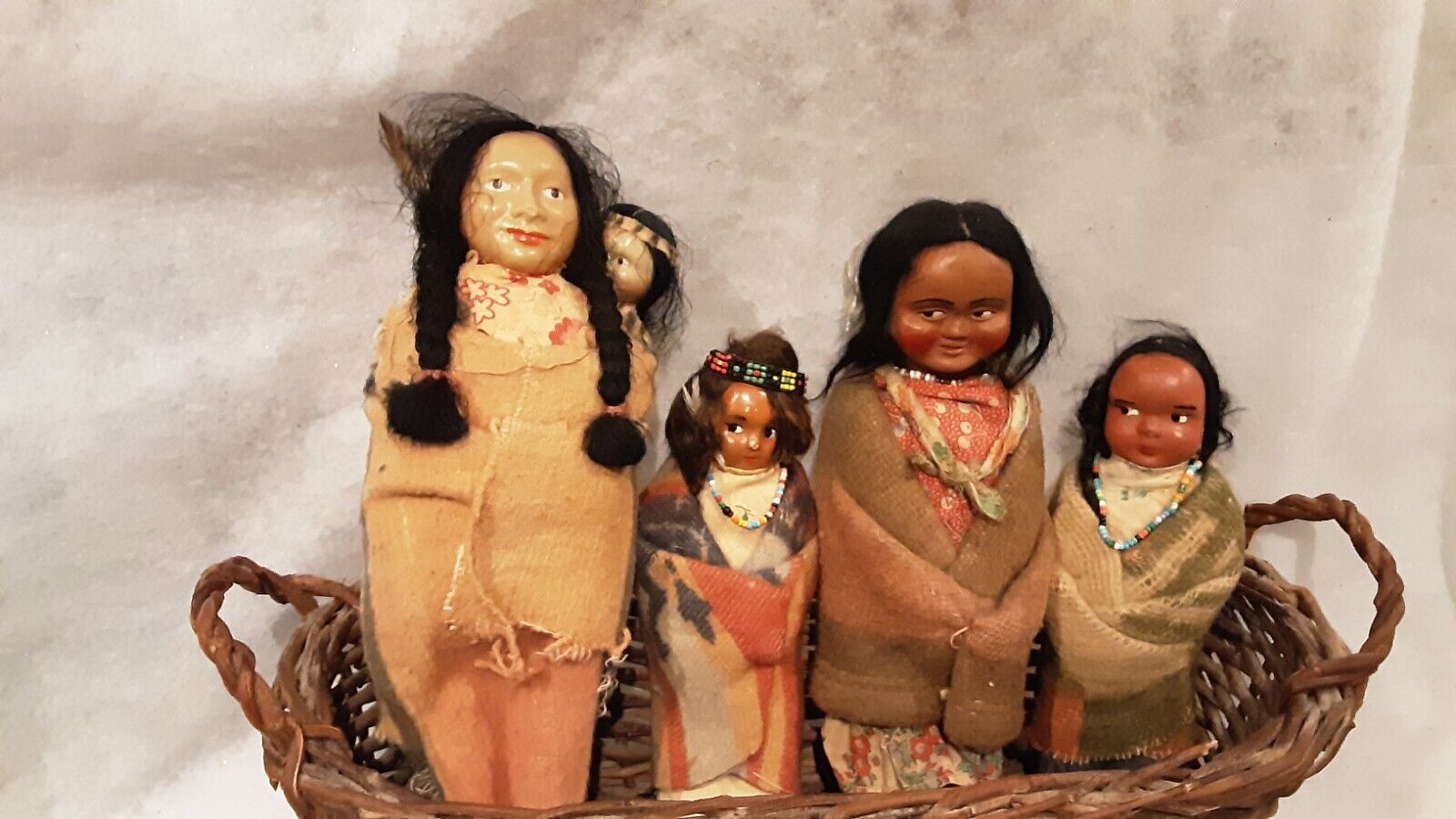 Native American Indian Dolls.Lot Of 4.