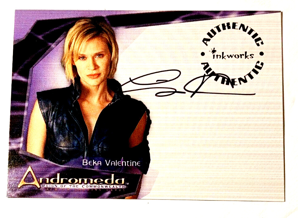 ANDROMEDA: Signed by LISA RYDER as Beka Valentine card #A2