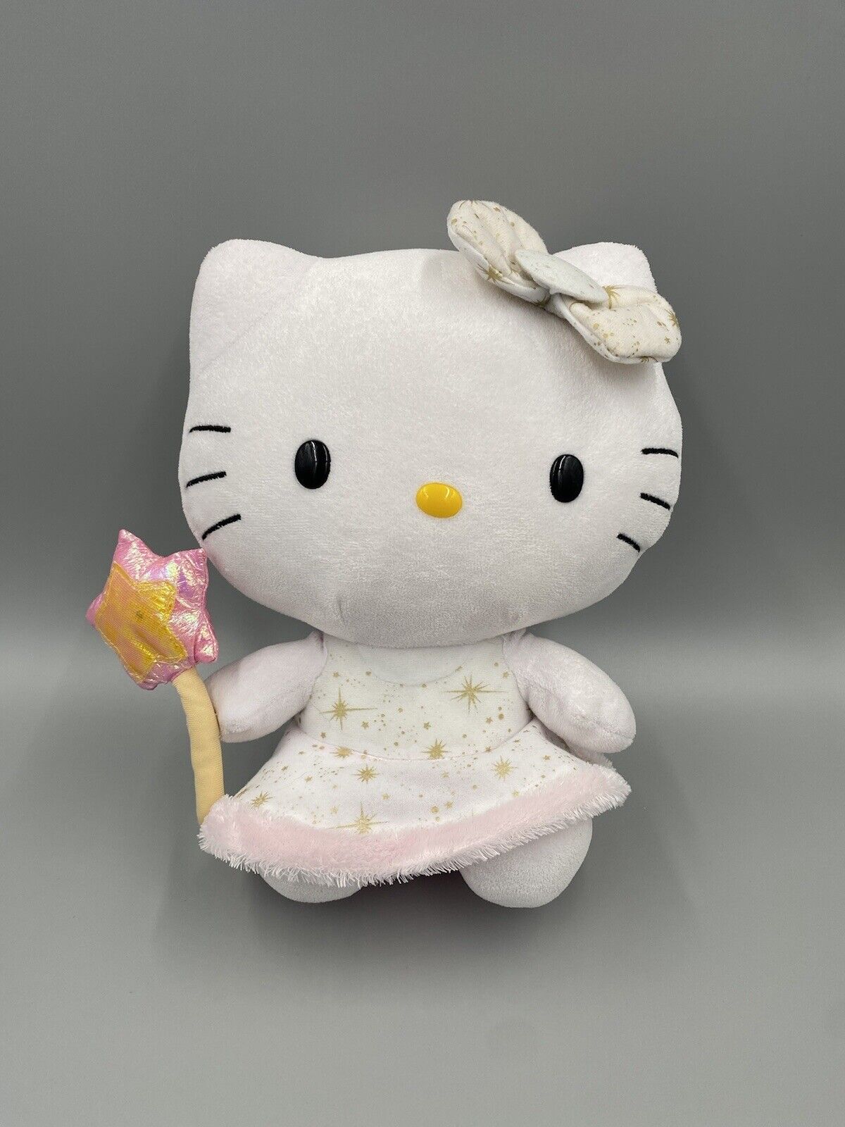 Ty Beanie Buddies Sanrio Hello Kitty White Gold Pink Angel Fairy Plush w/o Wings