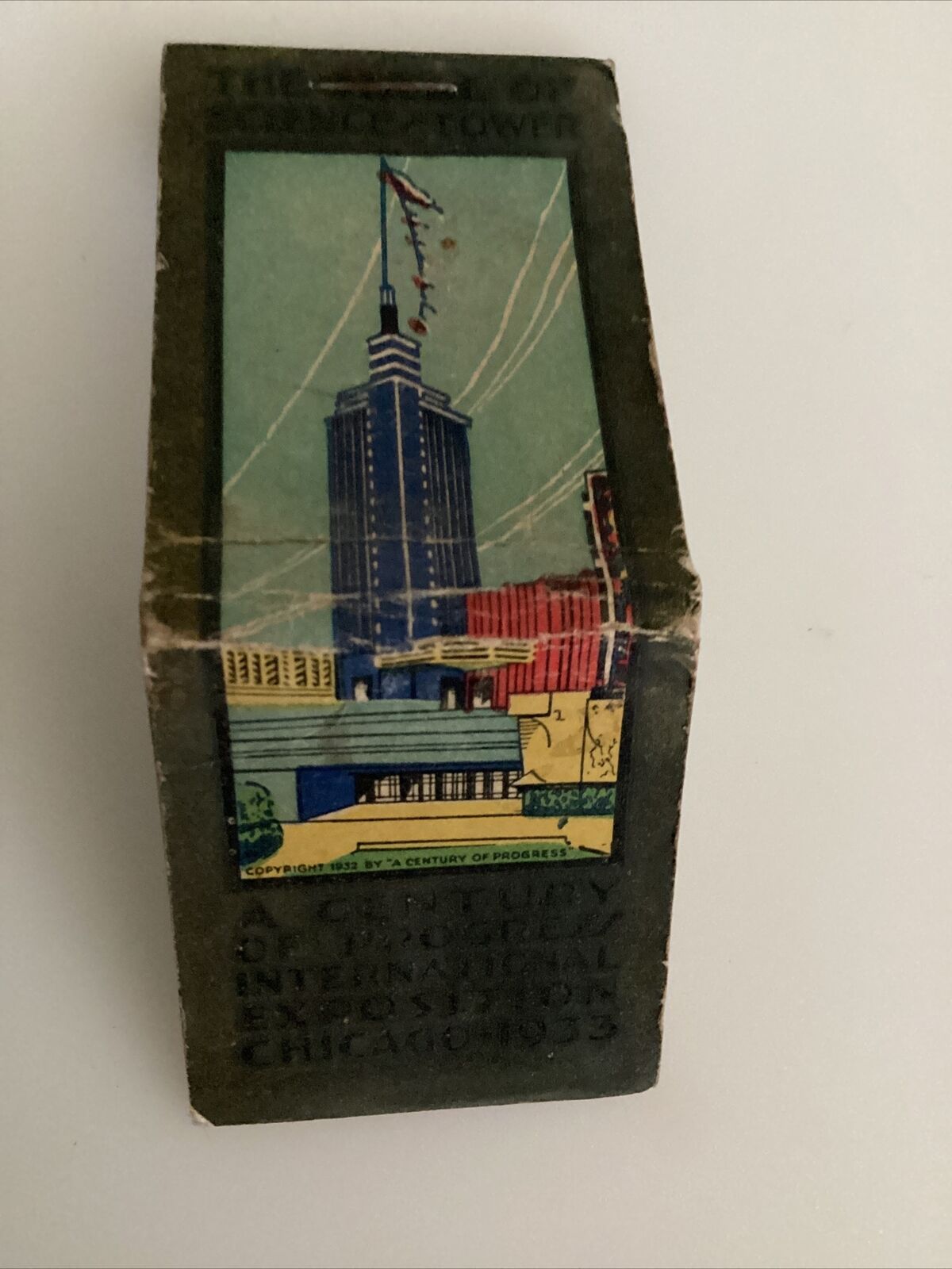 Vintage Diamond Matchbook 1933 International Exposition Chicago Illinois Tower