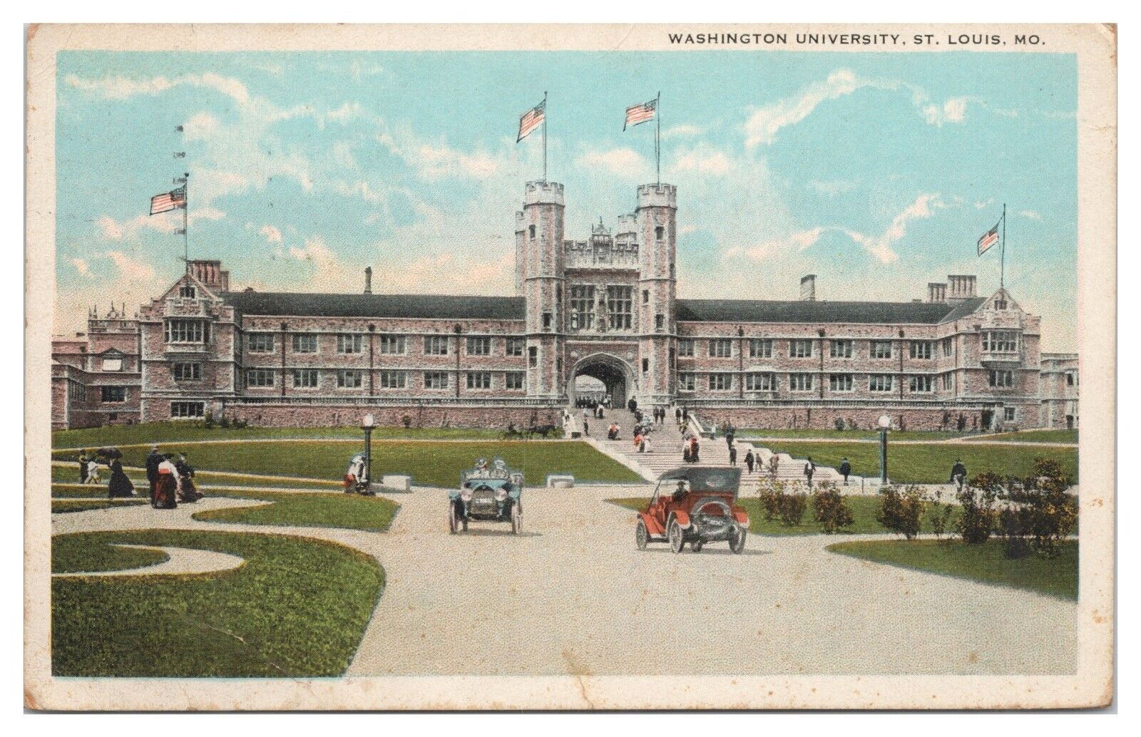 St. Louis Missouri Vintage Postcard c1923 Washington University from Front