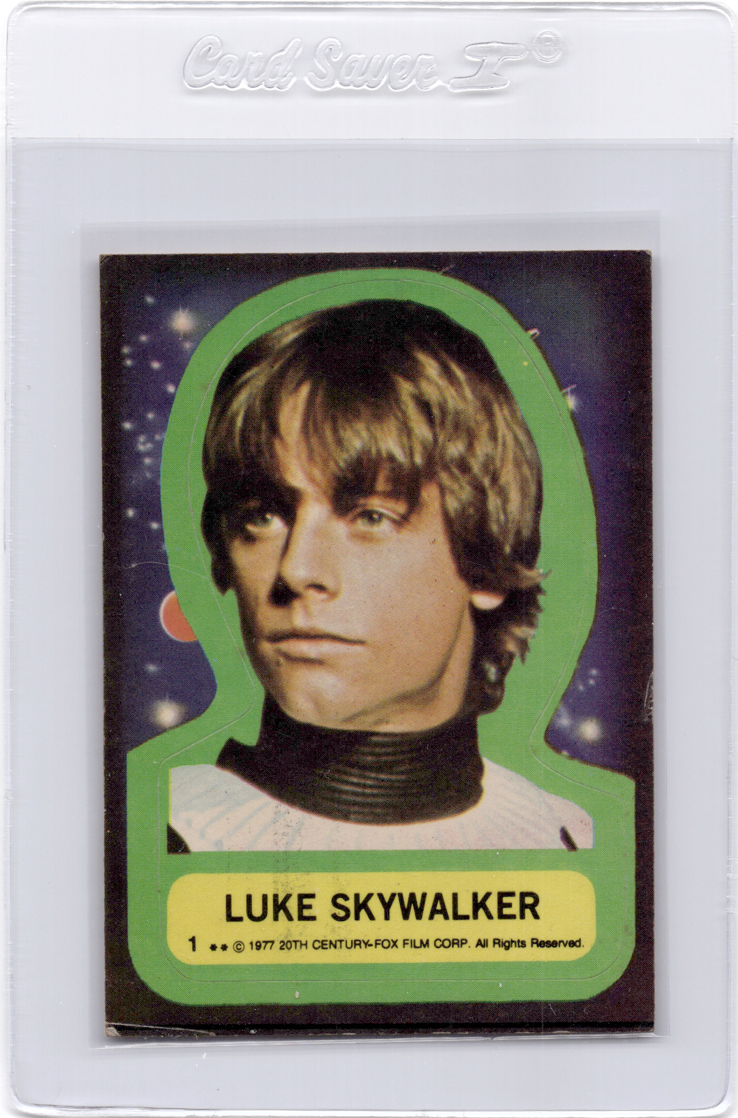 1977 Topps Star Wars Series 1 Sticker No 1 Luke Skywalker