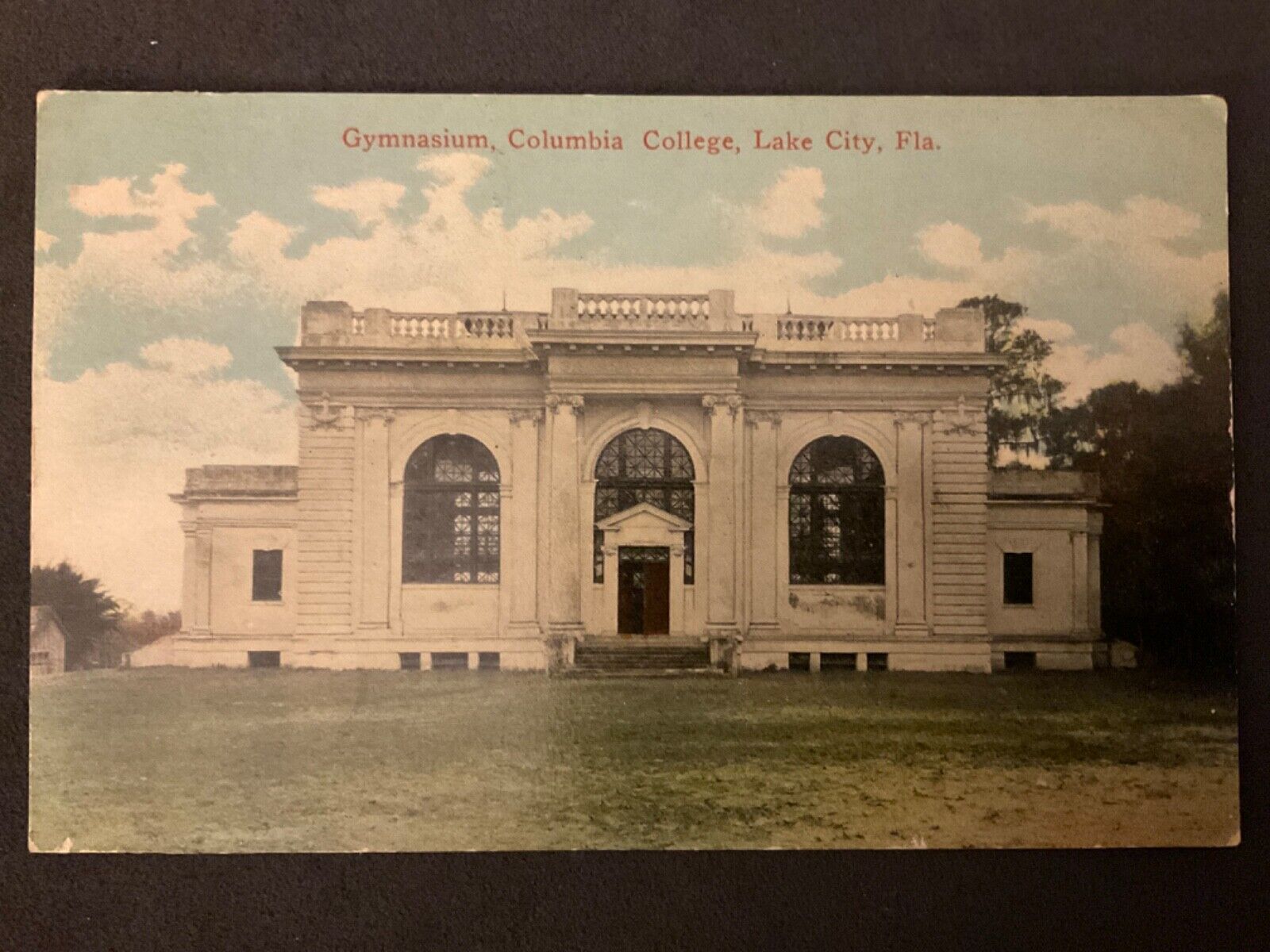 Vintage Postcard Lake City Florida Gym, Columbia College - C. 1910