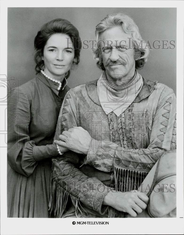 Press Photo Actors James Arness, Fionnula Flanagan in \