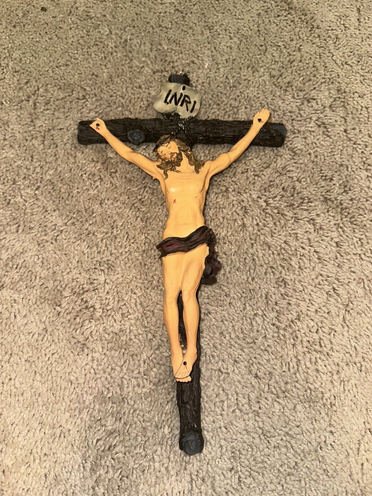 VTG Crucifix Wall Cross Resin Jesus Cross Figure Hanging