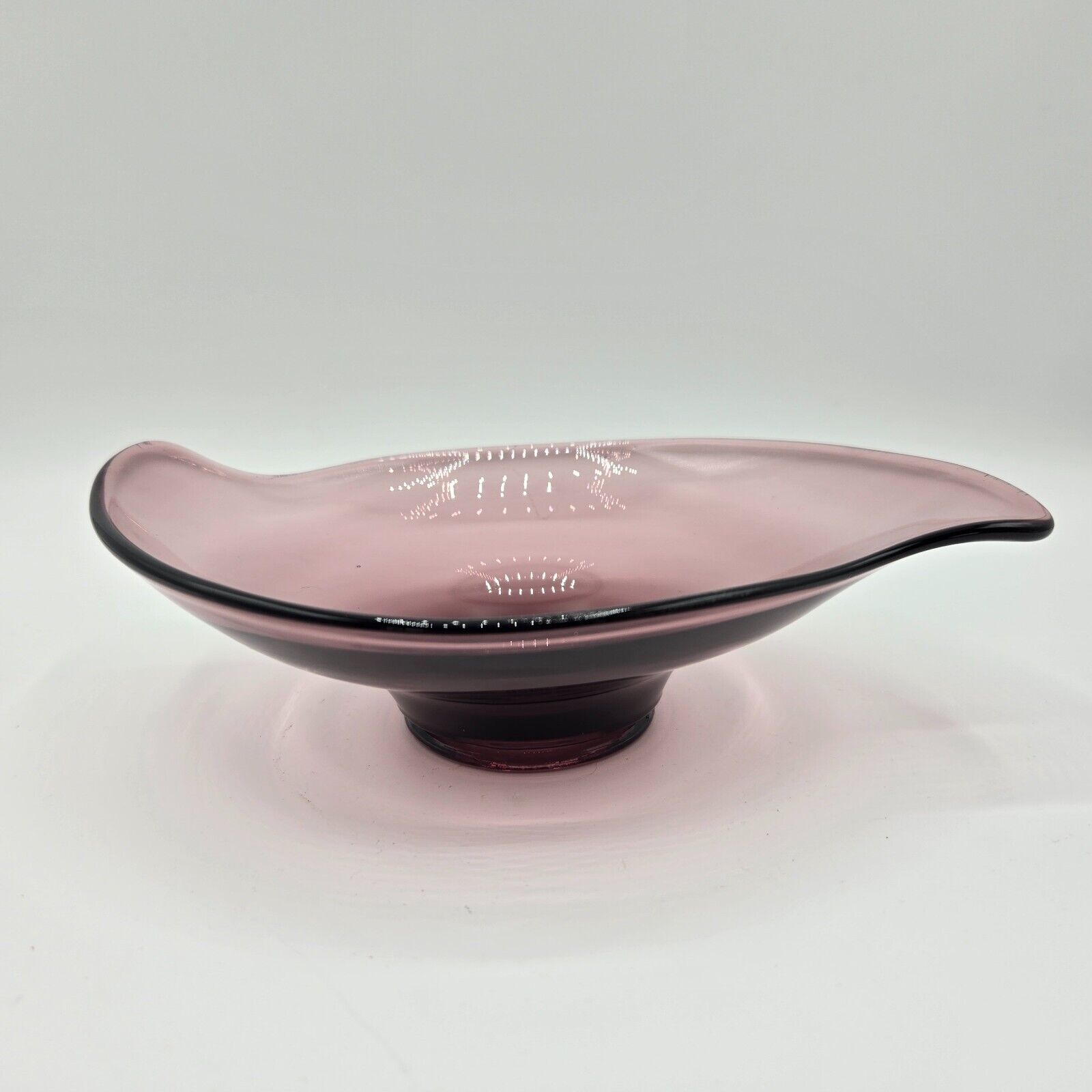 Vintage Viking Glass Amethyst Purple Epic Bon Bon Dish Bowl 7.5\