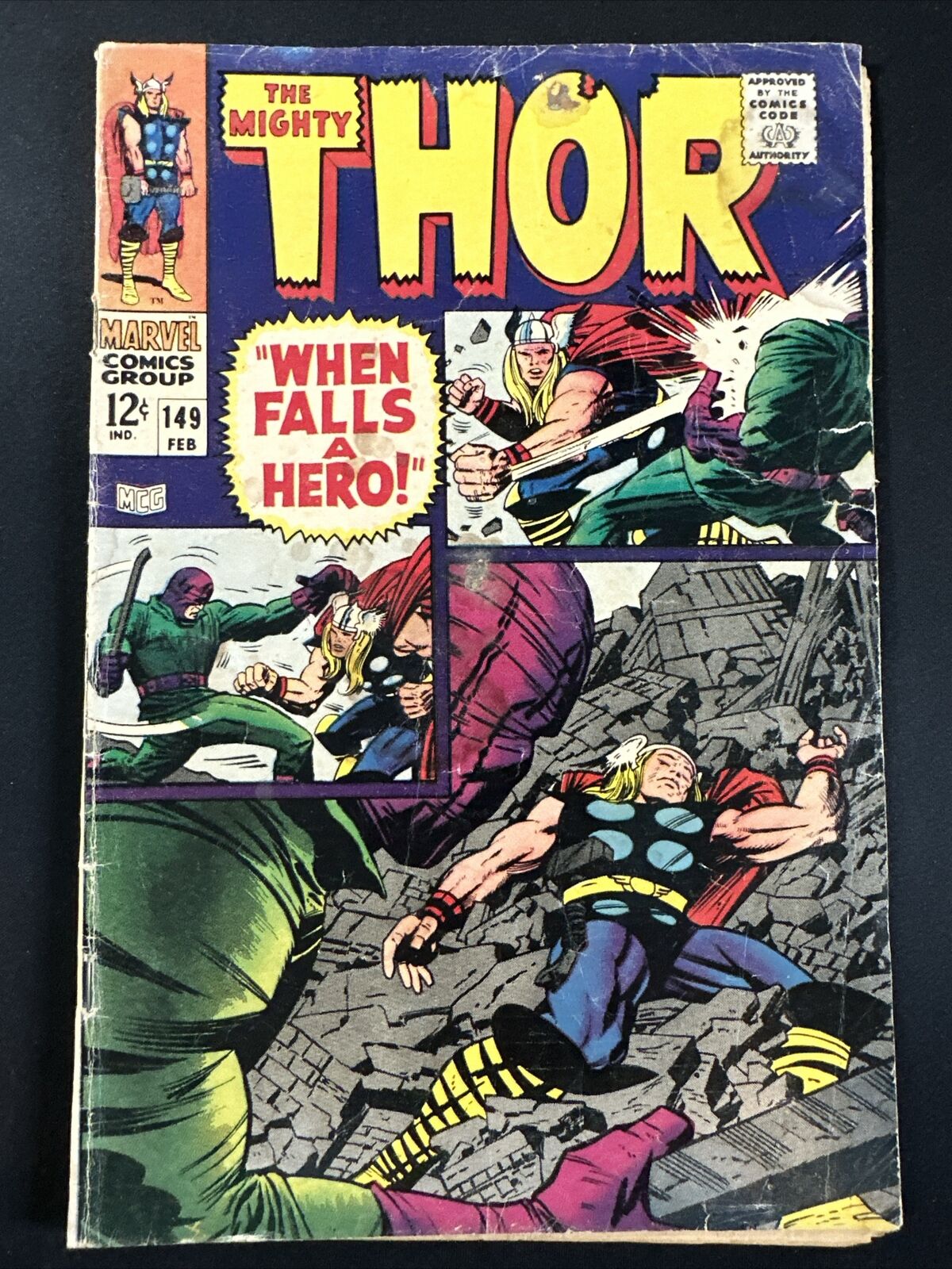 The Mighty Thor #149 Vintage Marvel Comics Silver Age 1st Print 1967 Fair *A2