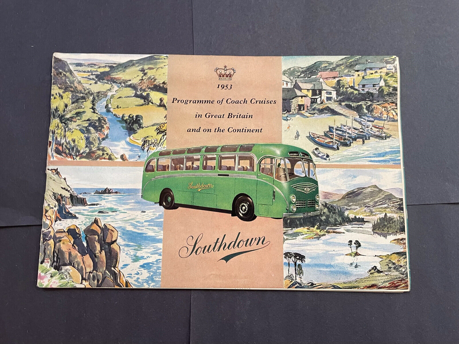 1953 Vintage Southdown Coach Cruises Great Britian and Continent Programme