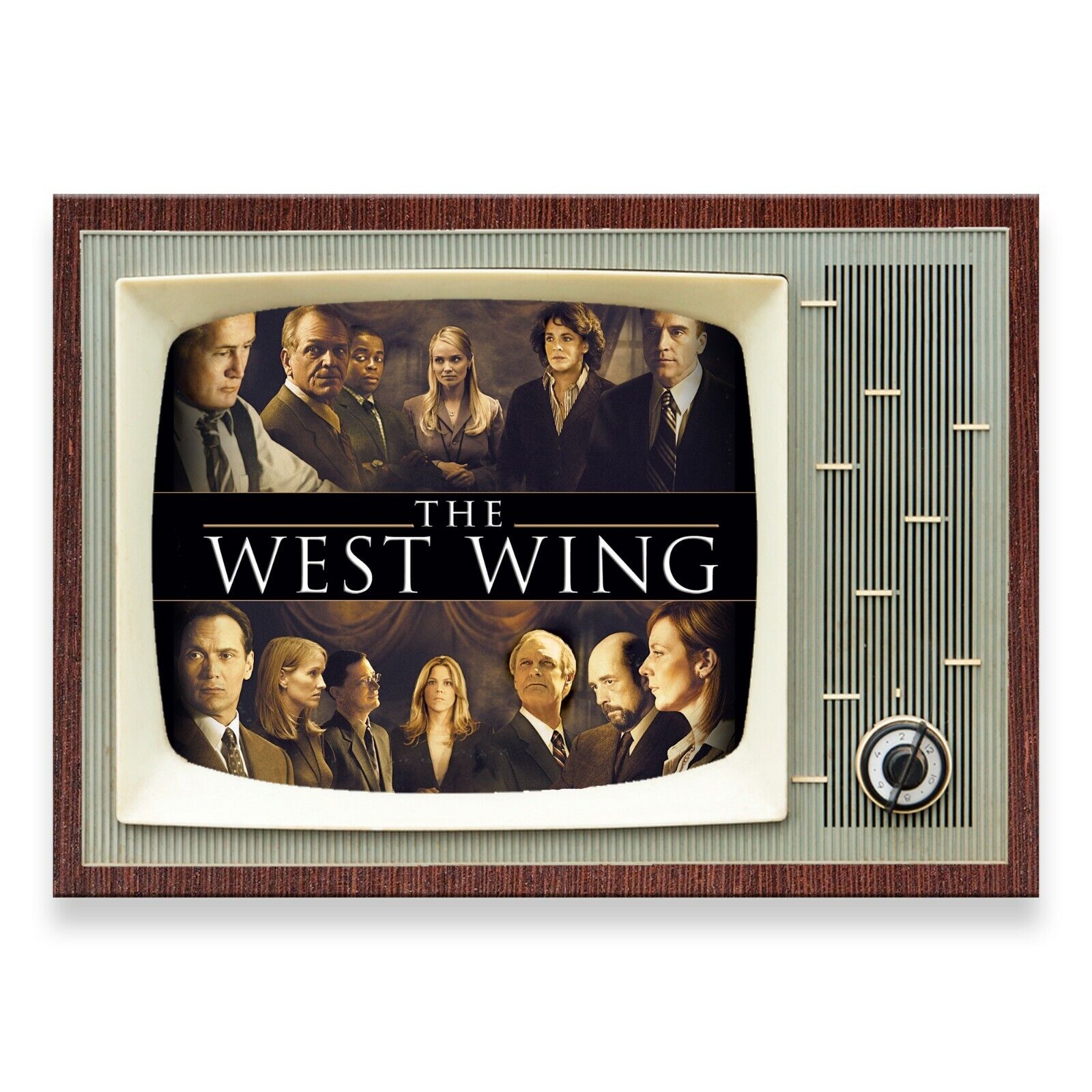THE WEST WING Retro TV Design 3.5 inches x 2.5 inches FRIDGE MAGNET 