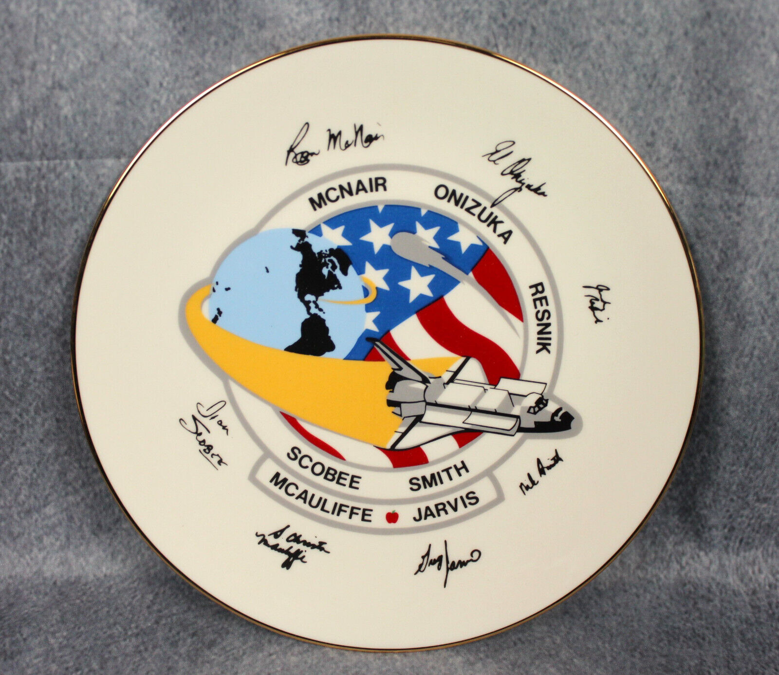 Space Shuttle Challenger Collectible Commemorative Plate 1986