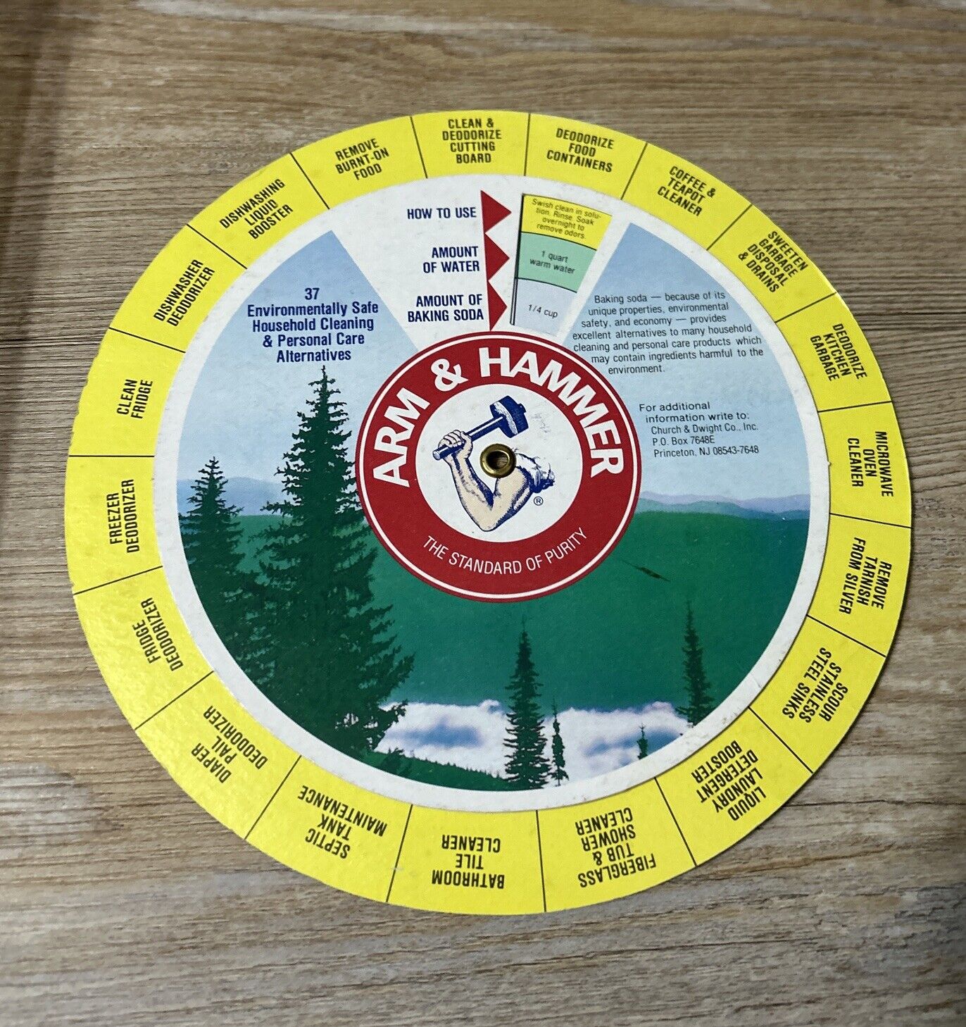 ARM & HAMMER BAKING SODA  GUIDE Spin Dial Wheel Uses Remedies ADVERTISING 7”