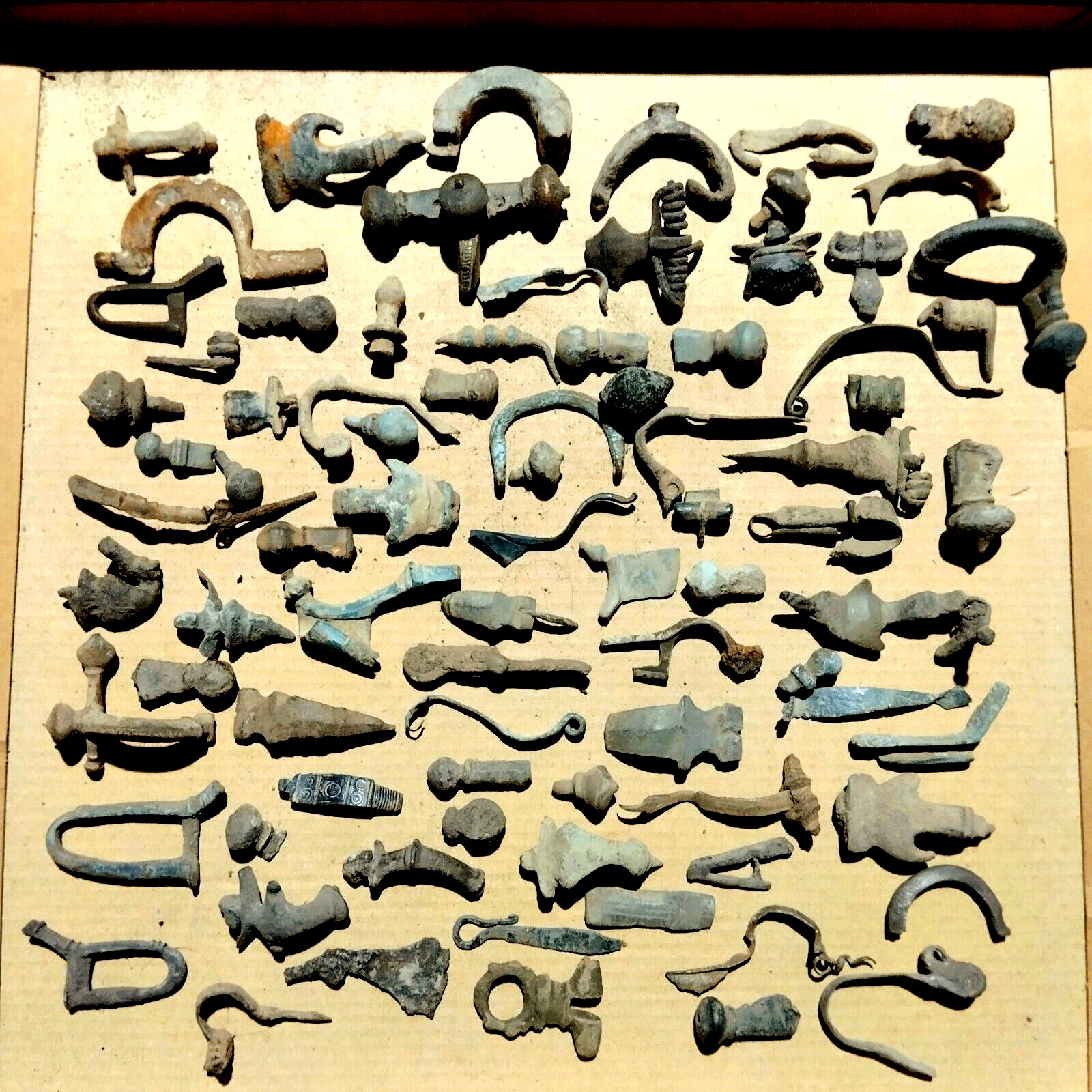 Lot of 10 Roman Bronze Fibulae Metal detecting finds