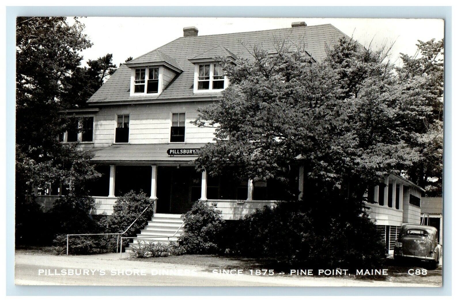 c1950\'s Pillsbury\'s Shore Dinners Pine Point Maine ME RPPC Photo Postcard