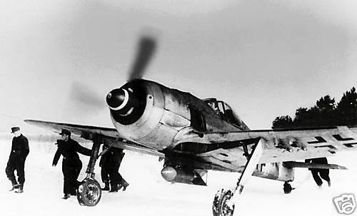 B&W WWII Photo German Fw 190 with Bomb Focke-Wulf  WW2 World War Two Luftwaffe 