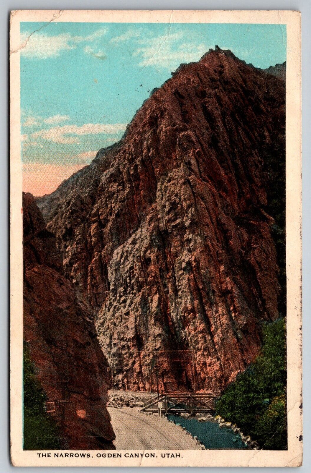 PostCard UT Ogden Utah Zion National Park The Narrows | c1920s WB