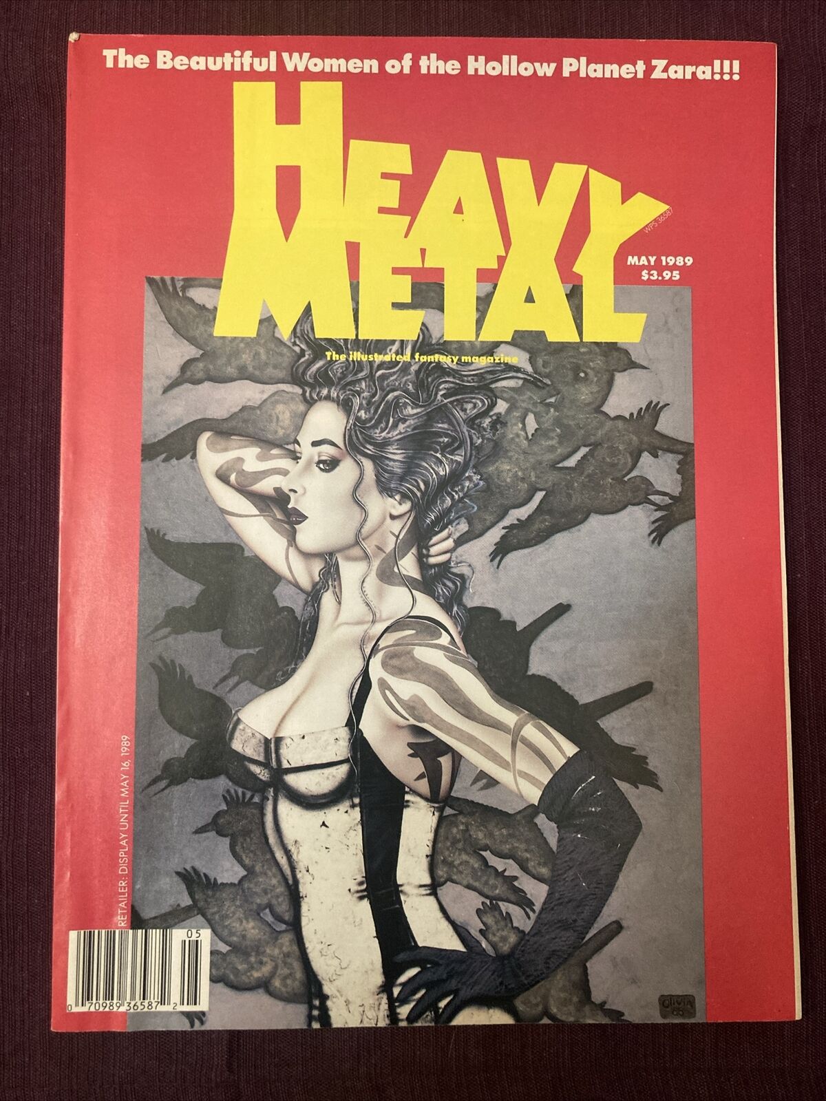 Vintage Heavy Metal Magazine May 1989   Rowena Cover Art