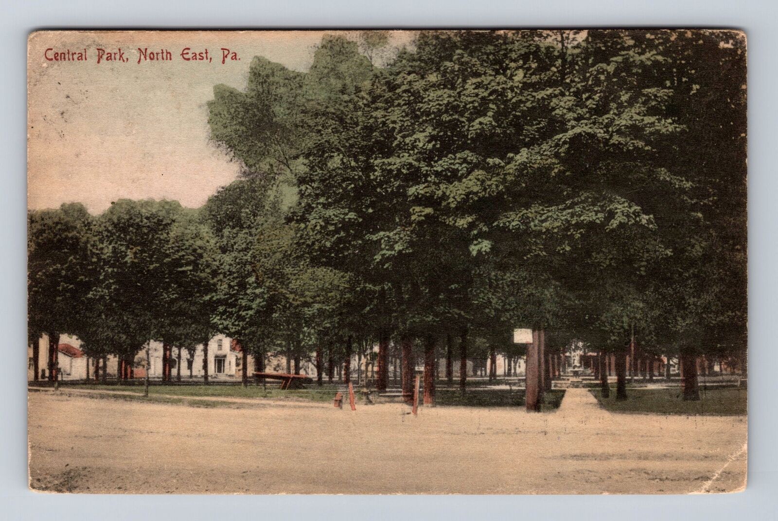 North East PA-Pennsylvania, Scenic Central Park, Vintage c1910 Postcard