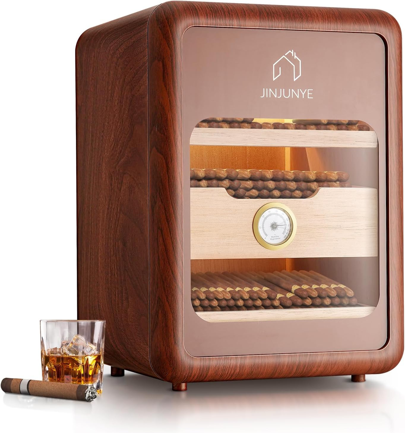 Cigar Humidors Cabinet for 200 Cigars Humdiidor Box with Digital Hygrometer