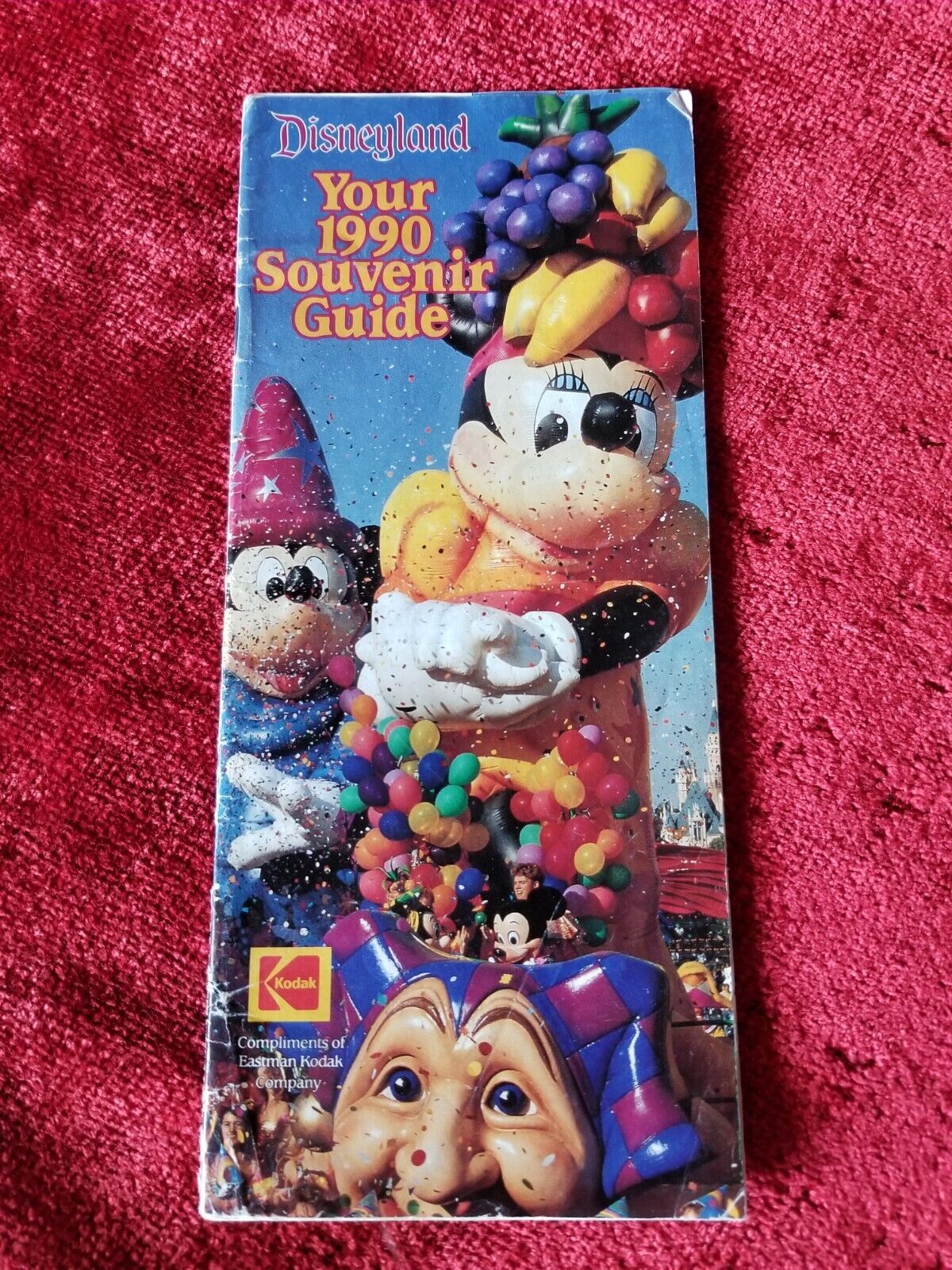 Disneyland Your 1990 Souvenir Guide - Map, Party Gras, 35th Anniversary, Kodak