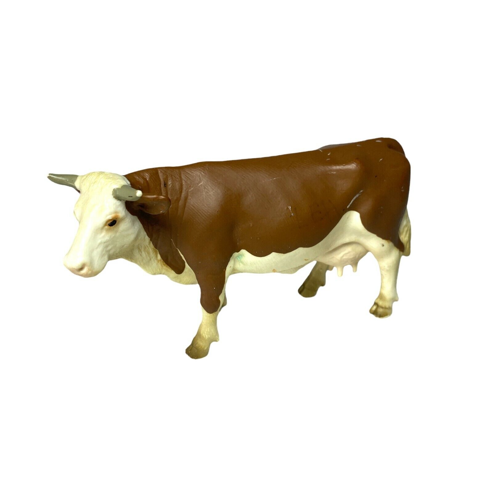 Schleich HEREFORD Brown Cow Bull 1999 Retired Farm Animal Figure 5\