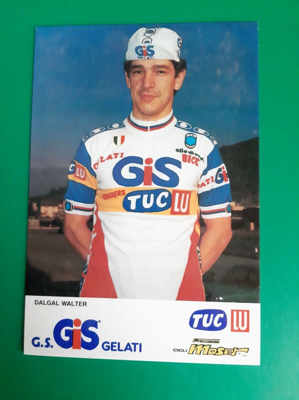CYCLING cycling card WALTER DALGAL team GIS GELATI Tuc Lu 1984