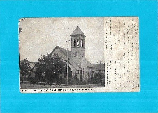 Vintage Postcard-Congregational Church, Southern Pines, North Carolina