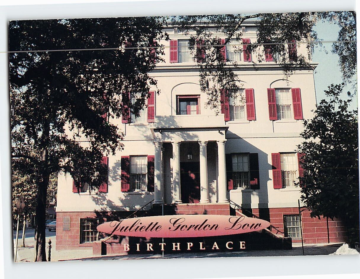 Postcard Juliette Gordon Low Birthplace Savannah Georgia USA