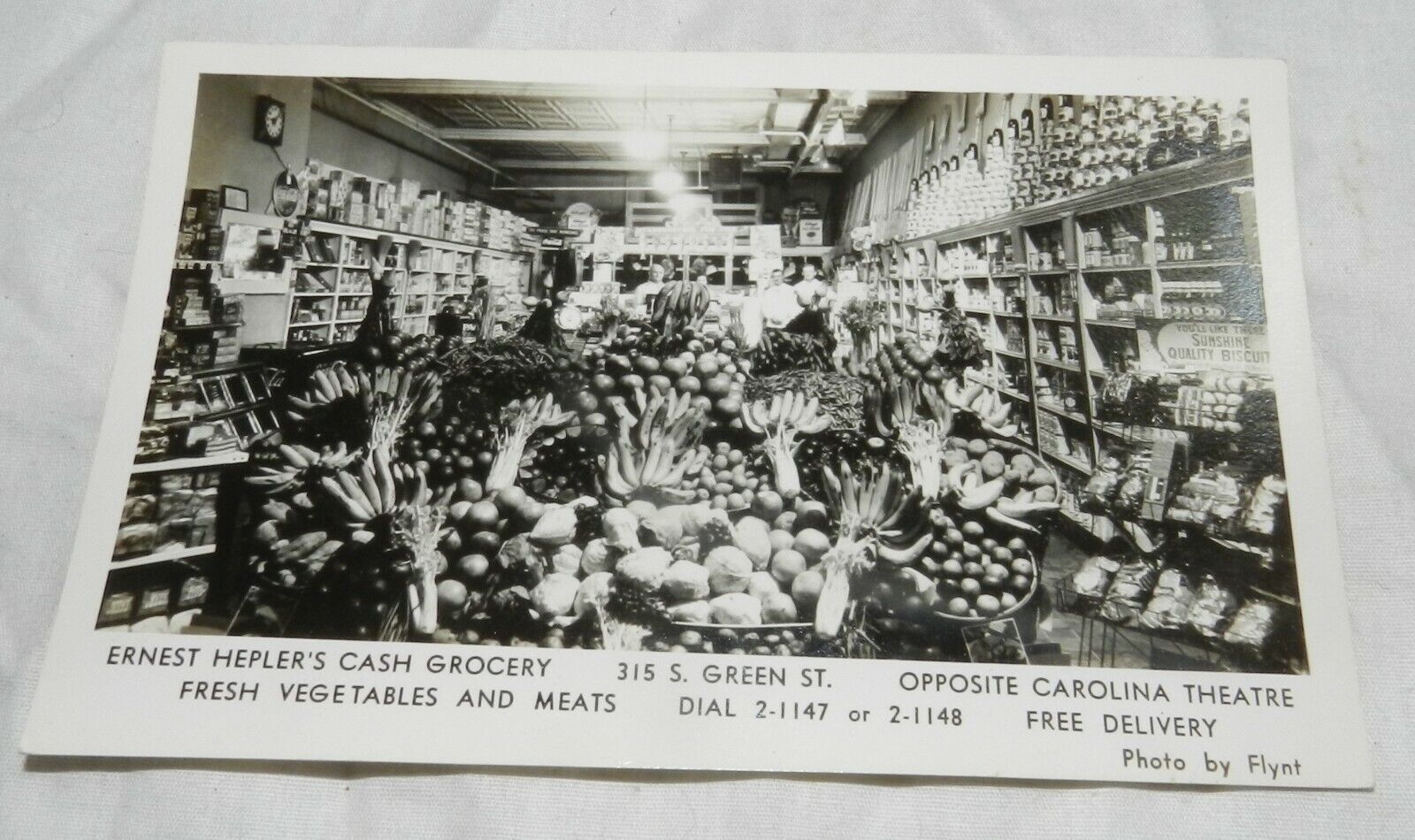 Vintage Real Photo Postcard RPPC of Old Grocery store interior