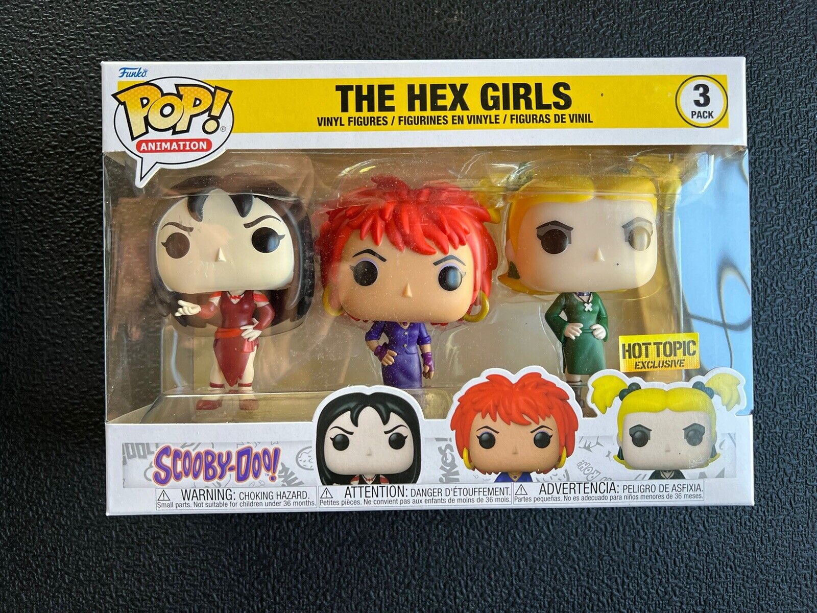 New THE HEX GIRLS FUNKO POP 3 PACK SCOOBY DOO HOT TOPIC EXCLUSIVE Sealed Box