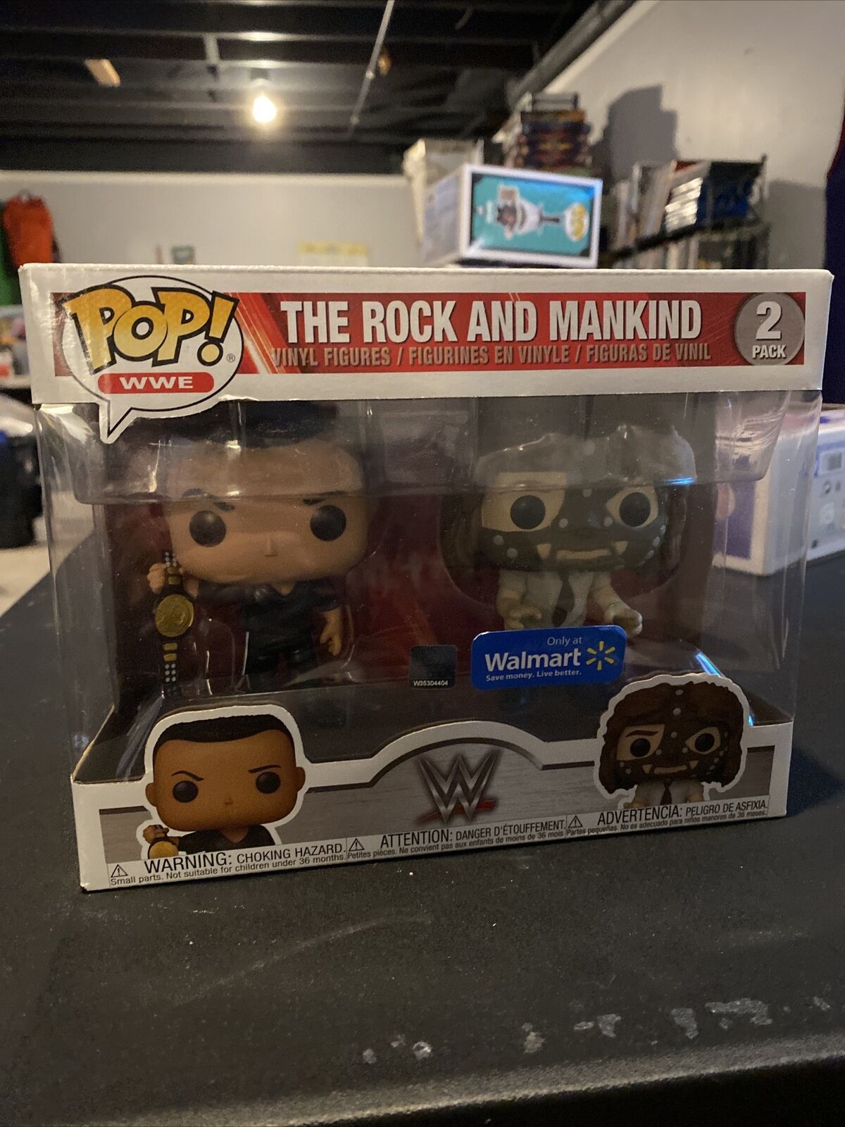 Funko Pop Vinyl: WWE - The Rock vs. Mankind (Metallic) - 2 Pack - Walmart (WMT)