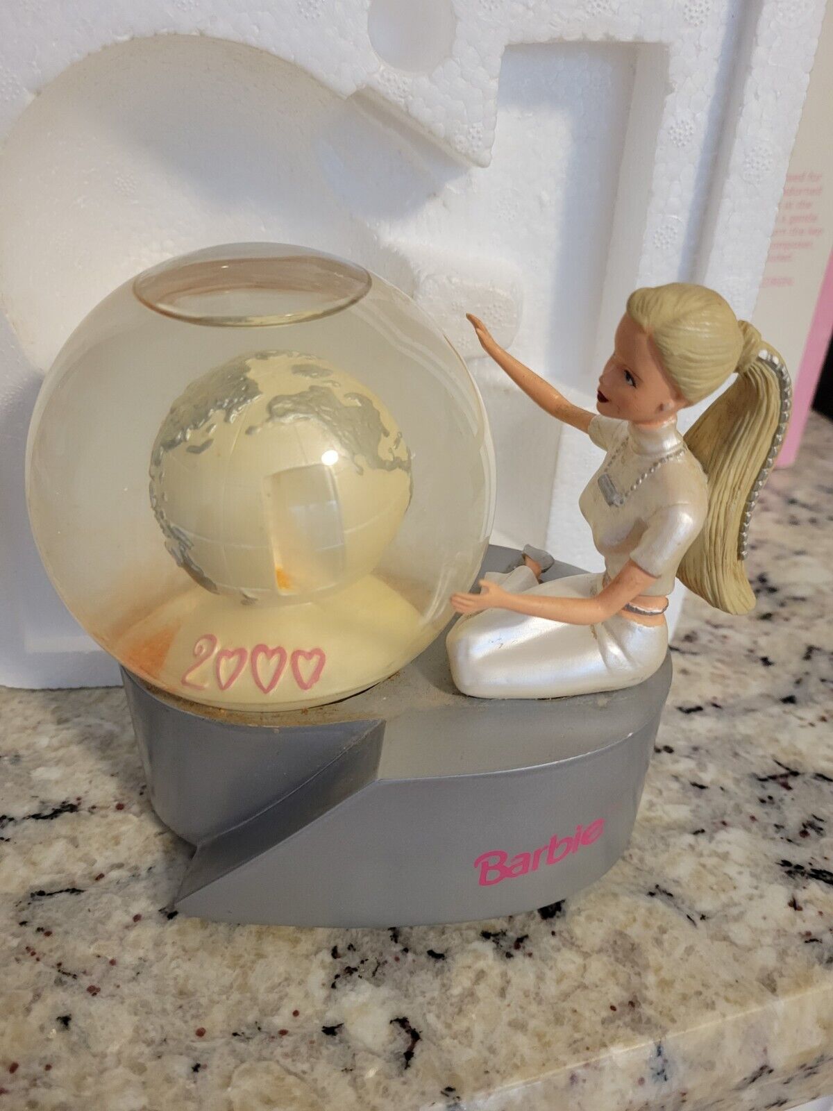 2000 Barbie Avon Millennium Musical Water Globe